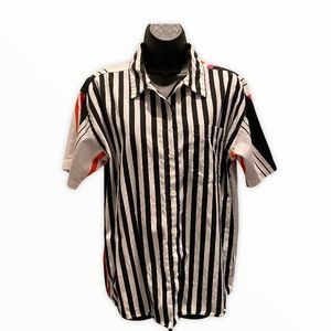 SOLD- Vintage Izod striped button up, medium